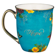 Load image into Gallery viewer, Mug Teal/White Butterfly Hope Isa. 40:31
