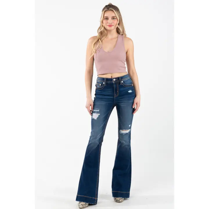 High Rise Flare Jeans