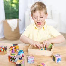 Load image into Gallery viewer, Disney Princess Wooden Cube Puzzle
