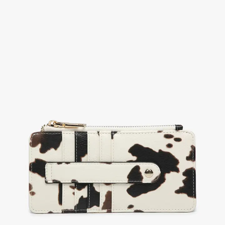 Jen & Co Saige Slim Card Holder Wallet - Cow Brown
