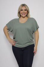 Load image into Gallery viewer, Round Neck Batwing Sleeve Top
