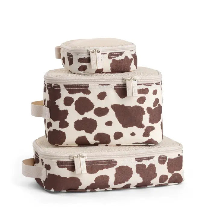 Pack Like A Boss Diaper Bag Packing Cubes - Giddy Up! Cow Print