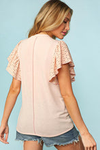 Load image into Gallery viewer, Eyelet Lace Ruffle Frill Top
