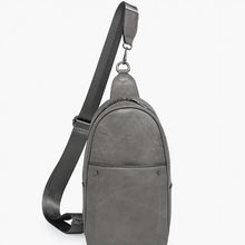Load image into Gallery viewer, Jen&amp;Co® Pamela Double Zip Sling Bag - Charcoal
