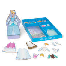 Load image into Gallery viewer, Disney Princess Cinderella Wooden Magnetic Dress-Up Play Set
