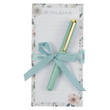 Load image into Gallery viewer, Magnetic Notepad W/Pen - Be Still Ps. 46:10
