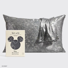 Load image into Gallery viewer, Kitsch &amp; Mickey and Minnie Satin Pillowcase - Mickey Magic
