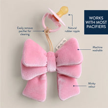 Load image into Gallery viewer, Bitzy Pal Natural Rubber Pacifier &amp; Plush - Bow
