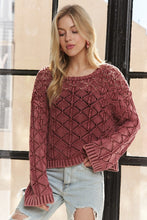 Load image into Gallery viewer, Diamond Knit Cardigan Pull Over
