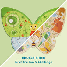 Load image into Gallery viewer, Butterfly 2-in-1 Wooden Puzzle
