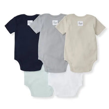 Load image into Gallery viewer, Set of 5 Solid Short Sleeve Bodysuits - Blue Seas
