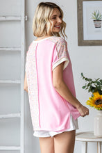 Load image into Gallery viewer, Floral Color Block Button Front Top
