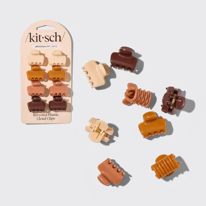 Recycled Plastic Mini Cloud Clips 8pc Set- Sedona