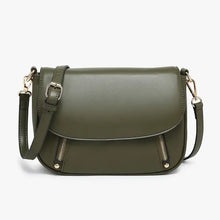 Load image into Gallery viewer, Lindsay Dual Zip Flapover Crossbody
