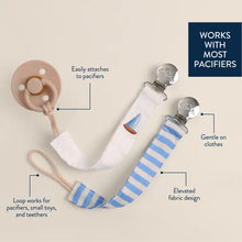 Load image into Gallery viewer, Itzy Clip™ Fabric Pacifier Strap - Nautical
