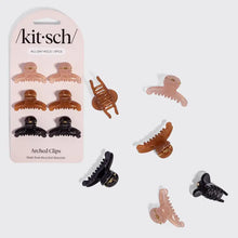 Load image into Gallery viewer, Recycled Plastic Mini Arched Clips 6pc Set - Soft Pink, Mocha &amp; Black
