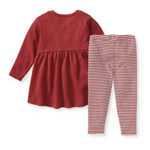 Load image into Gallery viewer, Toddler Girls Thermal Organic Tunic &amp; Pants Set

