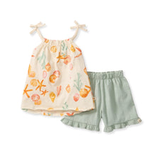 Load image into Gallery viewer, Starfish &amp; Shells Girl Tank &amp; Shorts Set
