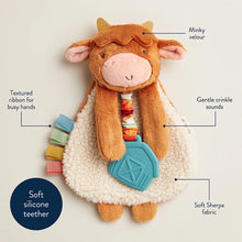 Load image into Gallery viewer, Itzy Lovey™ Highland Cow Plush with Silicone Teether Toy
