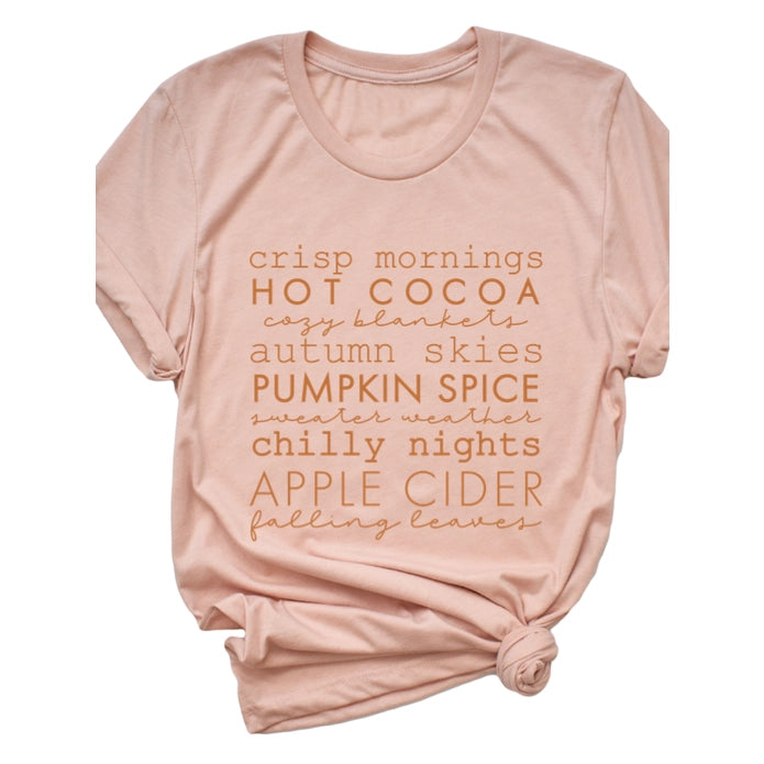 Fall Words Graphic T