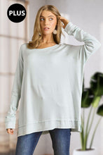 Load image into Gallery viewer, Plus Mint Solid Knit Tunic Top
