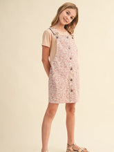 Load image into Gallery viewer, Tween Girls Floral Overall Dress
