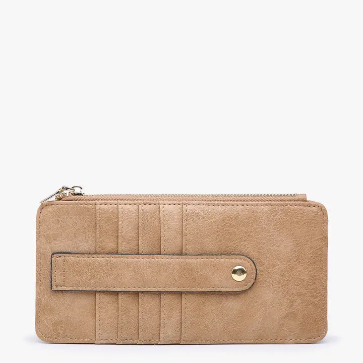 Jen & Co Saige Slim Card Holder Wallet - Mocha
