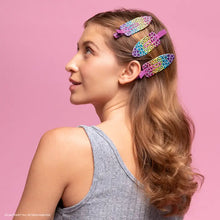 Load image into Gallery viewer, Lisa Frank X Kitsch Xl Creaseless Clips in Rainbow Leopard
