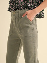 Load image into Gallery viewer, Girls Sage Straight Leg Corduroy Pants w/ Porkchop Pocket
