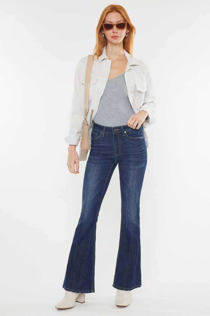 KanCan Mid Rise Petite Flare Jeans