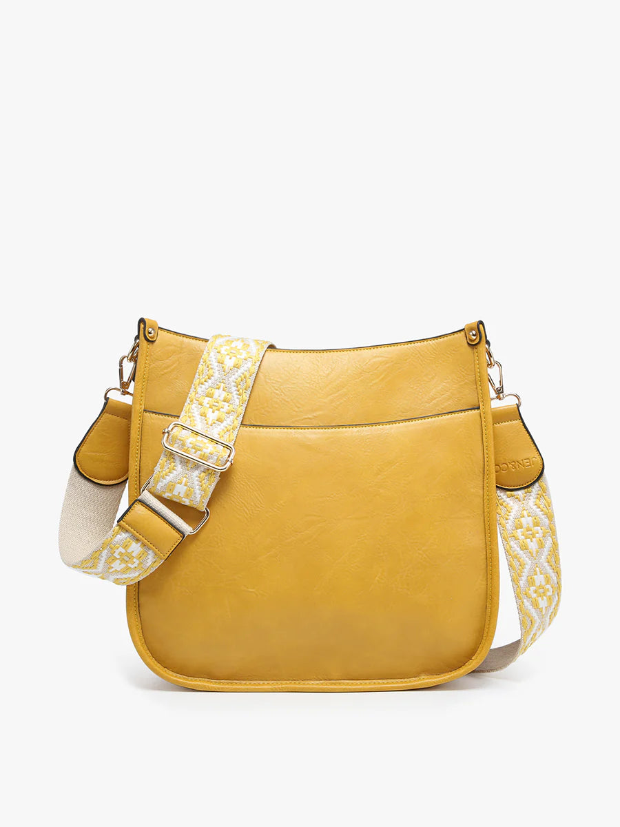 Jen&Co® Chloe Crossbody with Guitar Strap - Mustard
