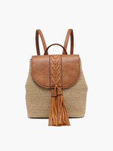 Load image into Gallery viewer, Jen &amp; Co Eleanora Straw Backpack
