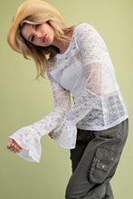 Load image into Gallery viewer, LACE MIX SHEERED TOP
