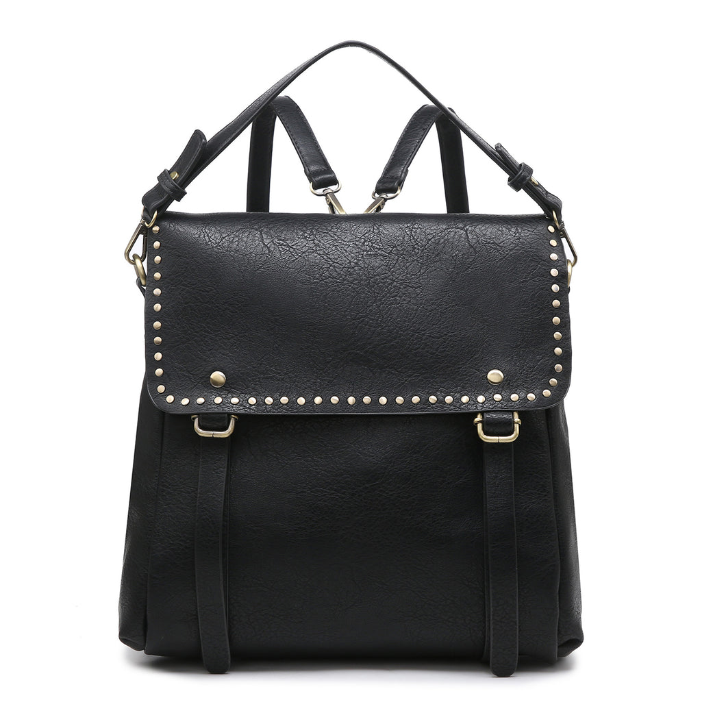 Jen&Co® Indigo Convertible Backpack w/ Stud Details