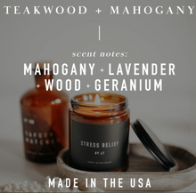 Load image into Gallery viewer, Teakwood And Mahogany Soy Candle
