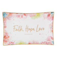 Load image into Gallery viewer, Trinket Tray - Faith, Hope, Love

