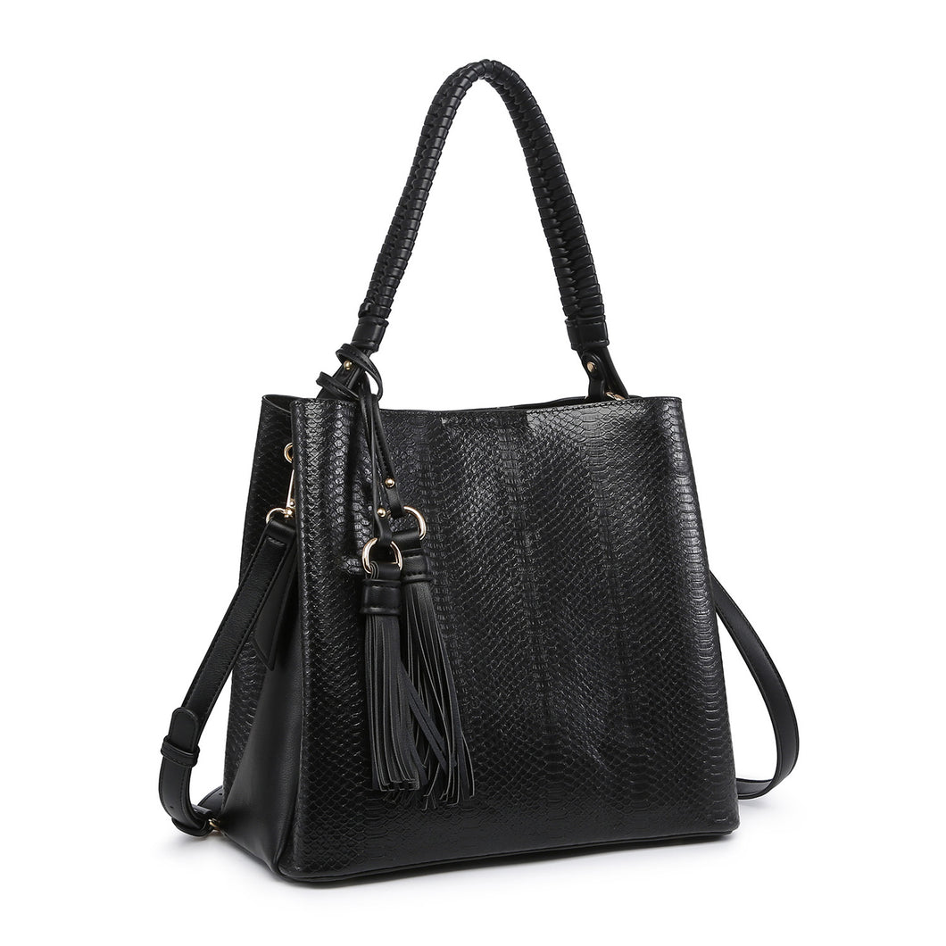 Jen & Co® Olivia Snake Print Contrast Hobo Bag