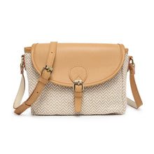 Load image into Gallery viewer, Jen &amp; Co.® Erin Woven Crossbody w/ Vegan Leather Accents

