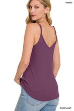 Load image into Gallery viewer, Ribbed Half Snap Button Closure Cami Top
