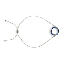 Load image into Gallery viewer, Circle Bracelet - Blue/Silver
