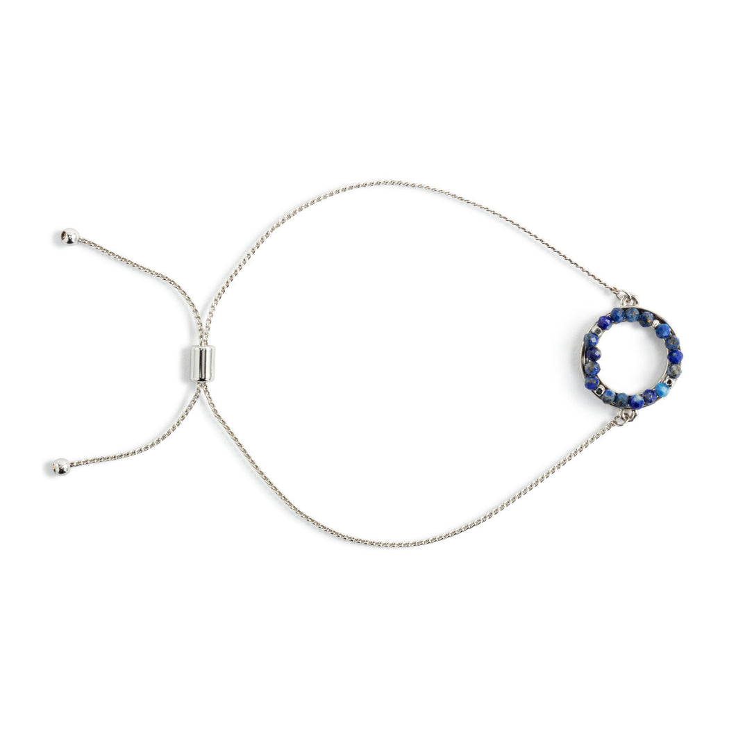 Circle Bracelet - Blue/Silver