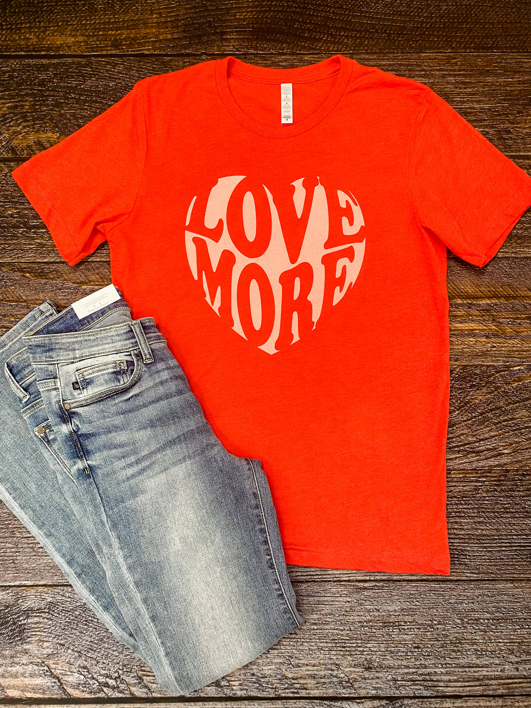 Love More Heart Graphic Tee